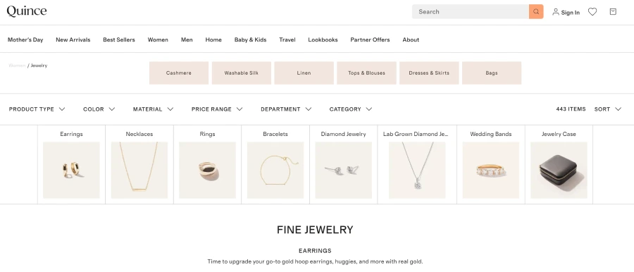 quince jewelry