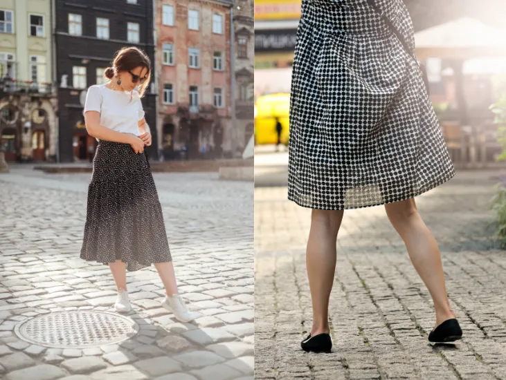 Polka dot skirts