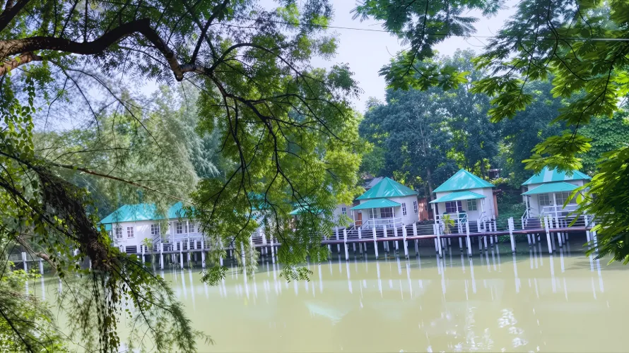 Best Resorts for Couples in Gazipur, Dhaka 8 Romantic Couple Cottage On Water At Nokkhottrobari Resort, Ideal For Weekend Getaways In Gazipur.