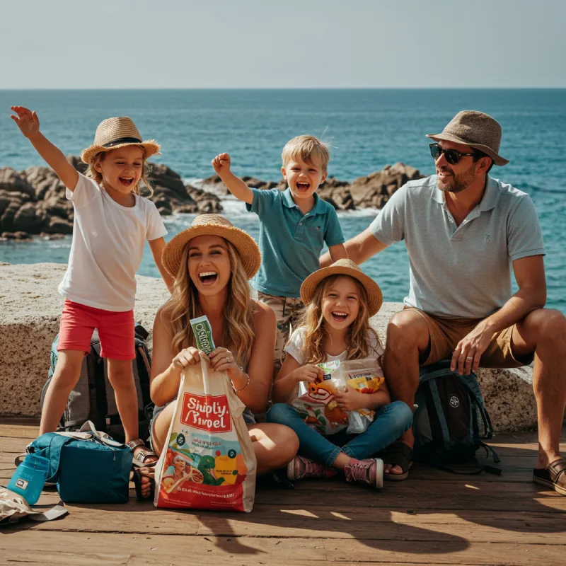 How to Plan a Trip Everyone in the Family Will Enjoy 3 Family happily traveling with smart budgeting, showing financial planning balanced with joyful activities.