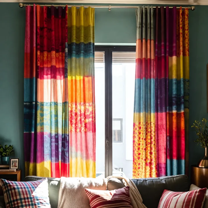 In &Quot;10 Easy Home Decoration Ideas,&Quot; &Quot;Colorful Curtains&Quot; Is One Of Them.