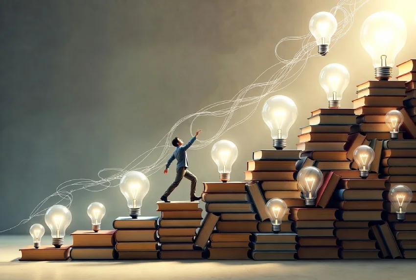 Illustration Symbolizing Continuous Learning, Curiosity, And Personal Development.