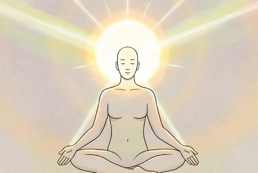 Illustration Representing Positive Thinking, Optimism, And Mental Strength As A Key Skill For Success.