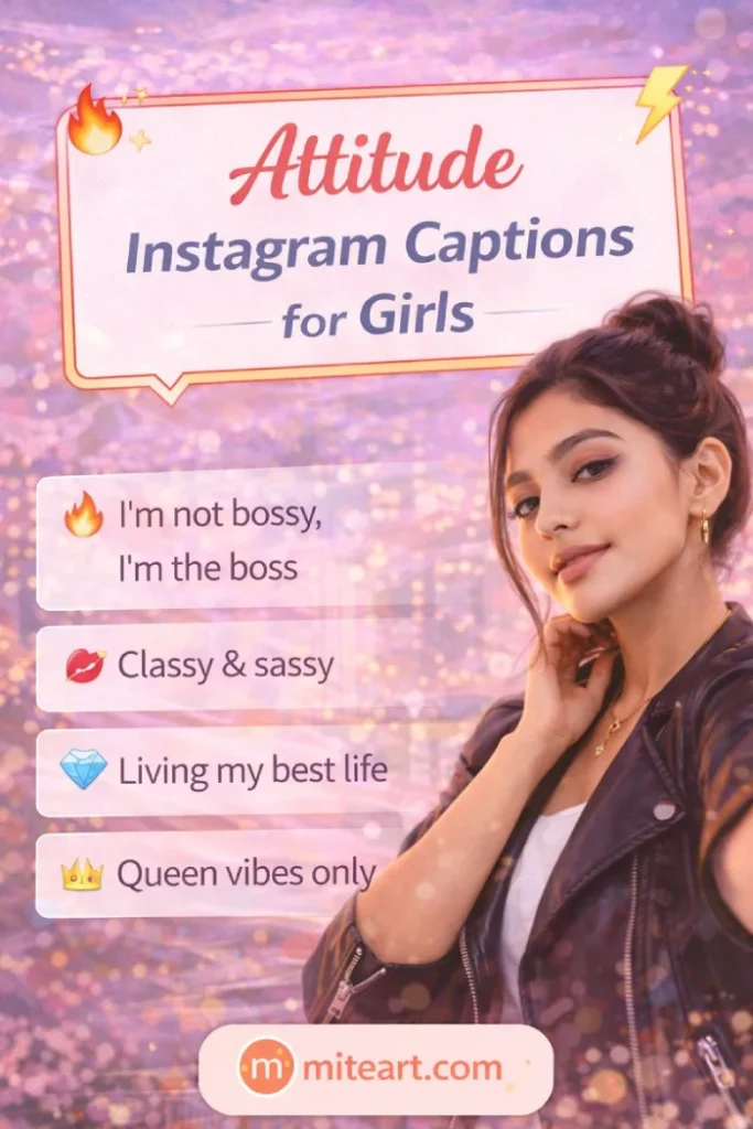 Attitude Instagram Captions For Girls