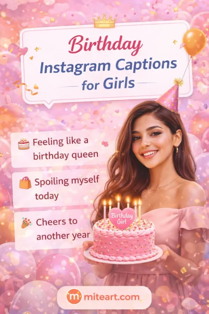 Birthday Instagram Captions For Girls