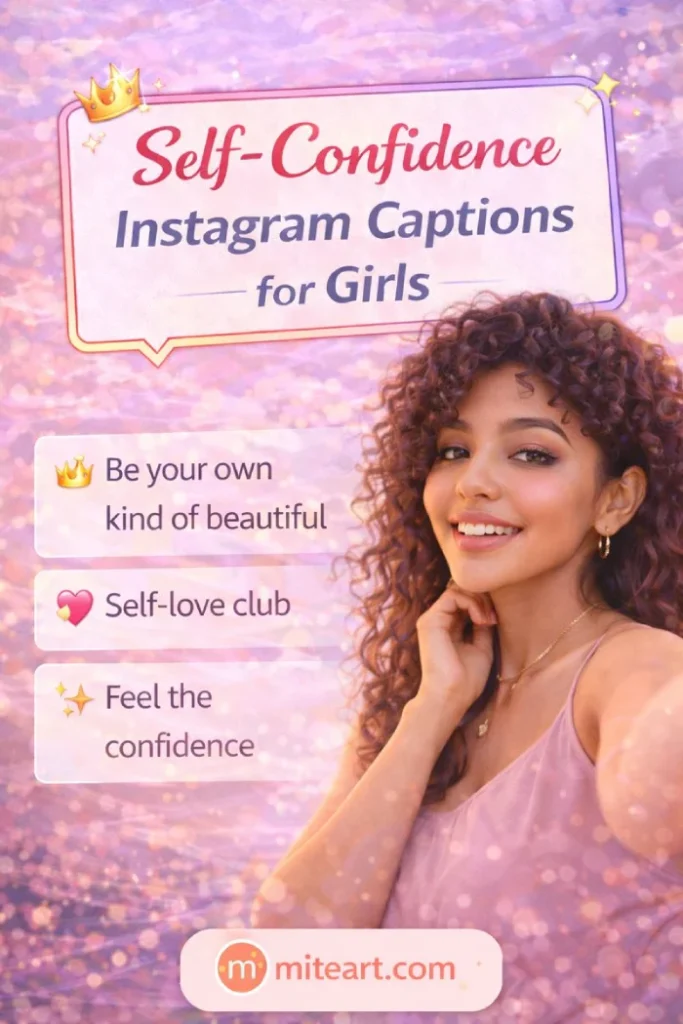 Self-Confidence Instagram Captions For Girls