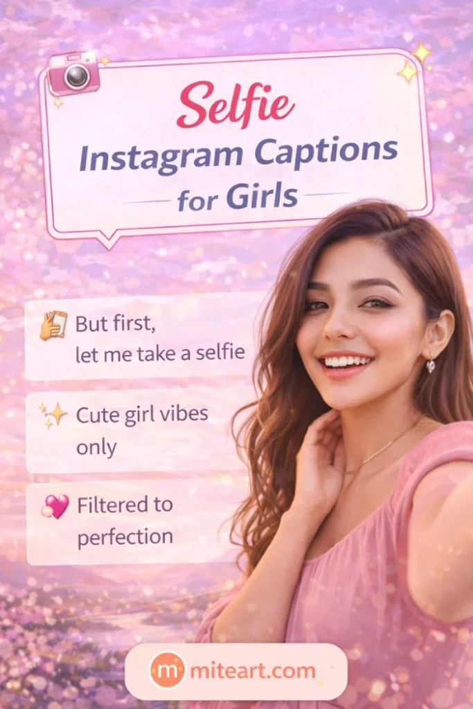 Selfie Instagram Captions For Girls